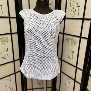 Talbots knitted capped sleeve top sz PS